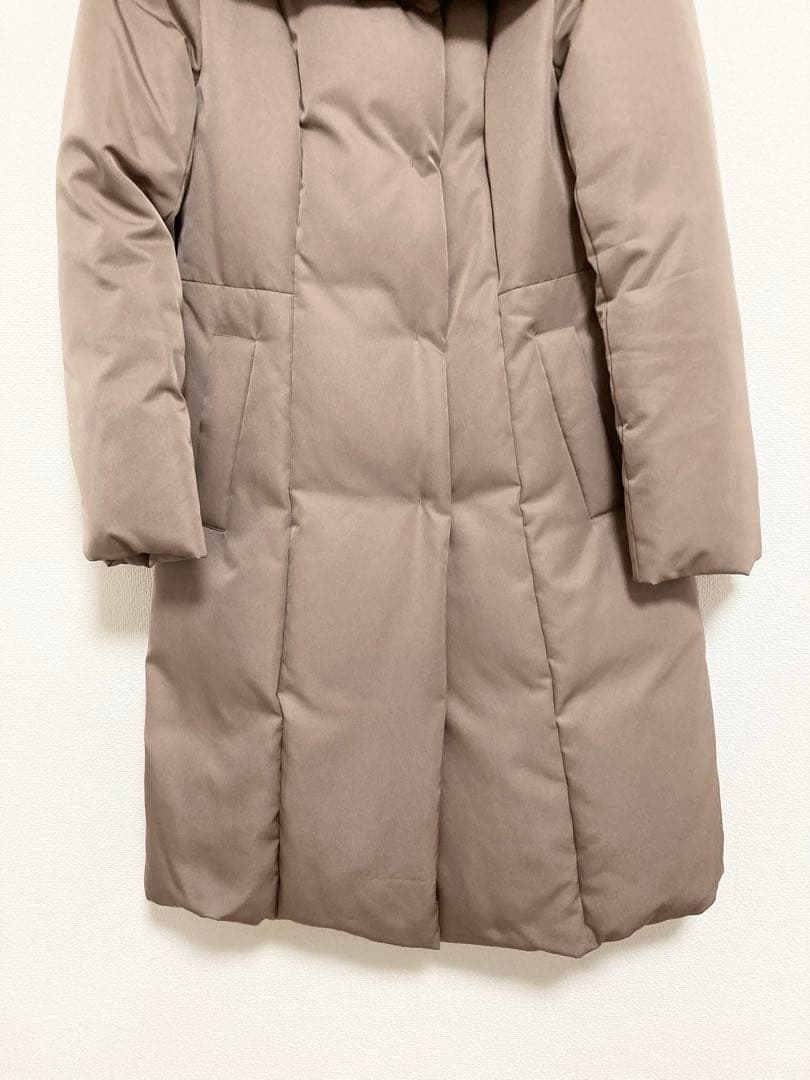 美品★ ダウンコート ロング モカ ブラウン M-PREMIER エムプルミエ