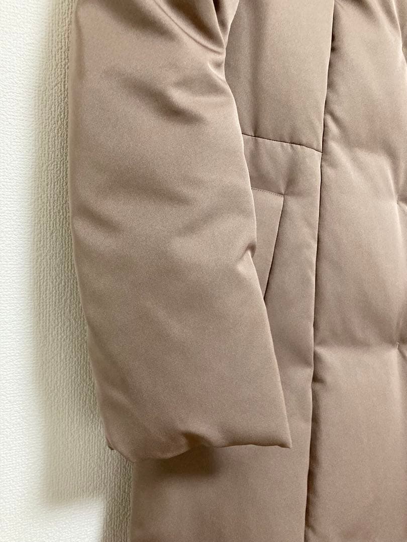 美品★ ダウンコート ロング モカ ブラウン M-PREMIER エムプルミエ