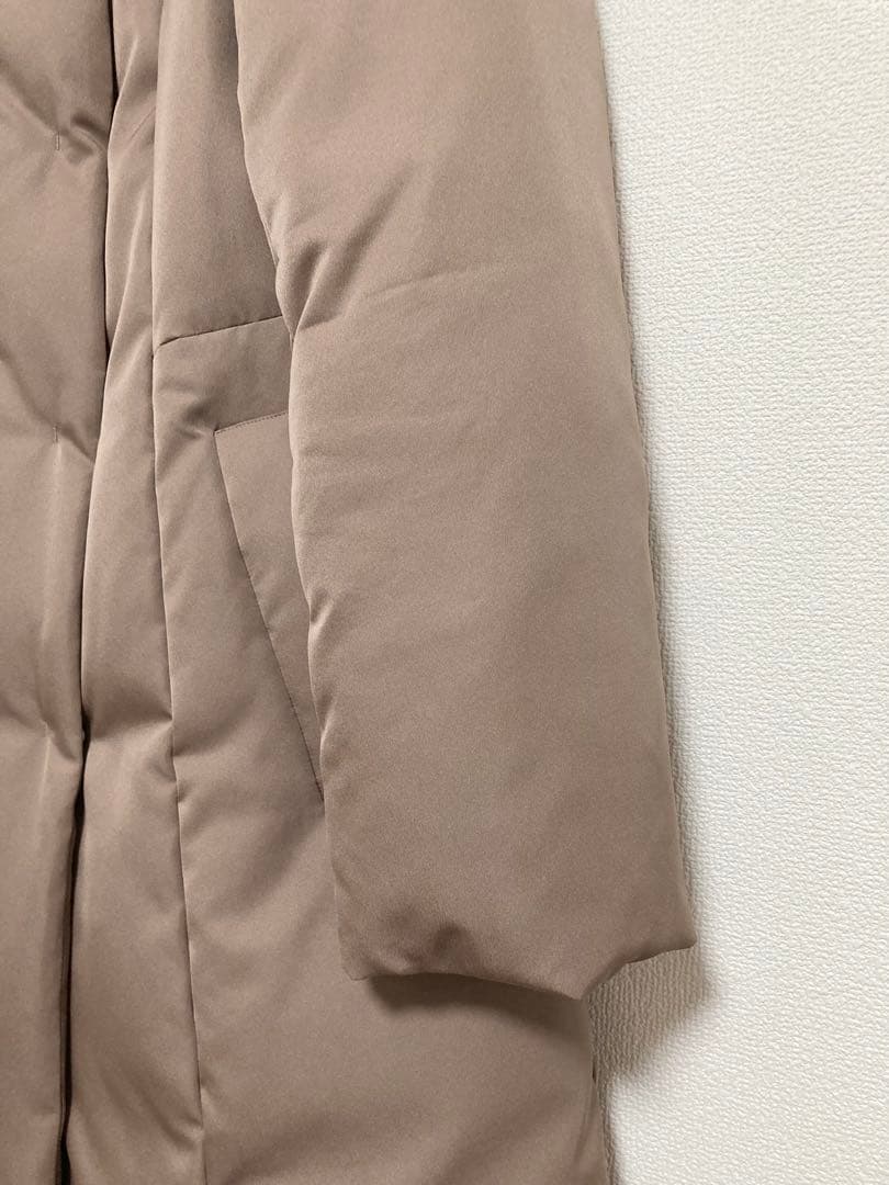 美品★ ダウンコート ロング モカ ブラウン M-PREMIER エムプルミエ