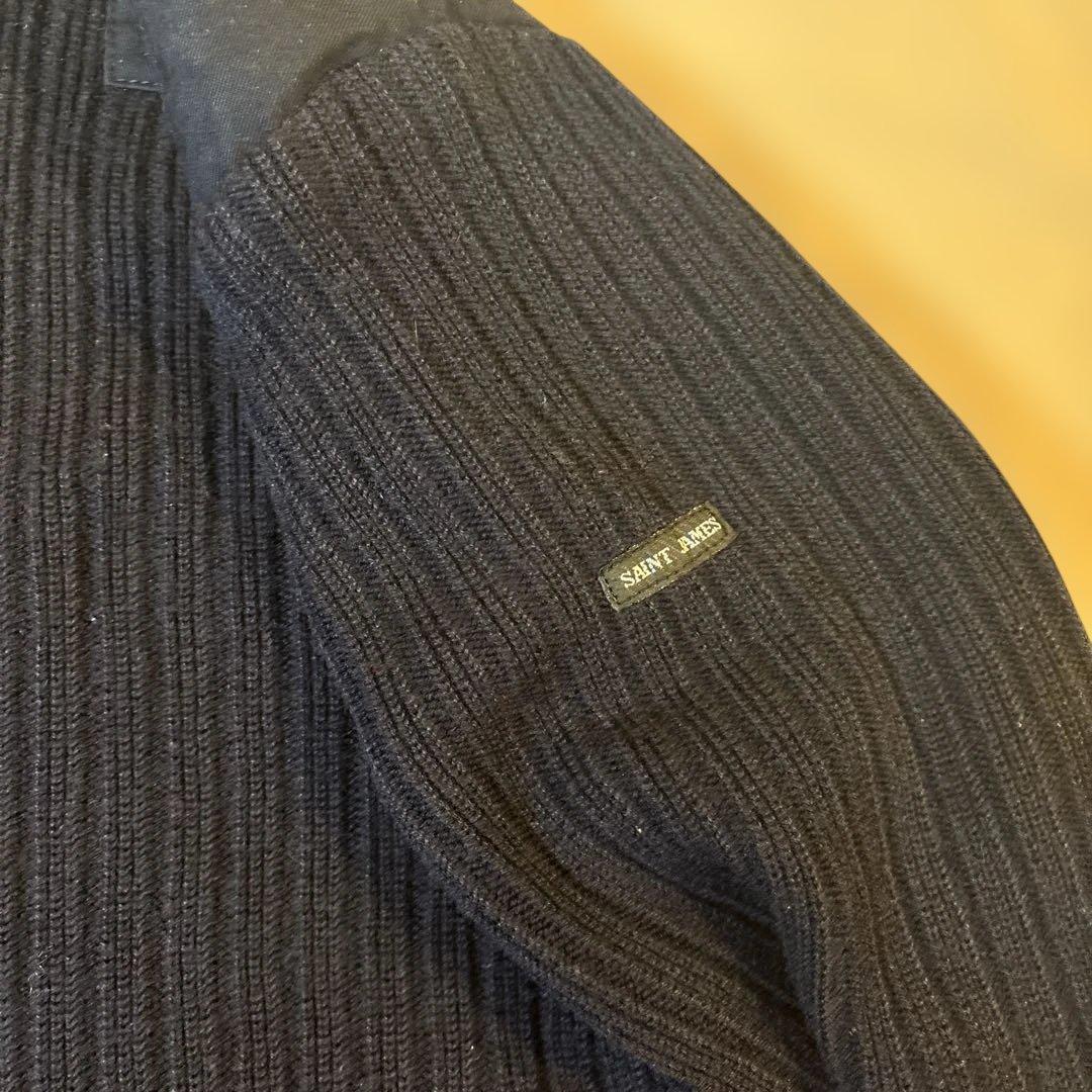 Saint James ミリタリーデザインセーター ネイビー