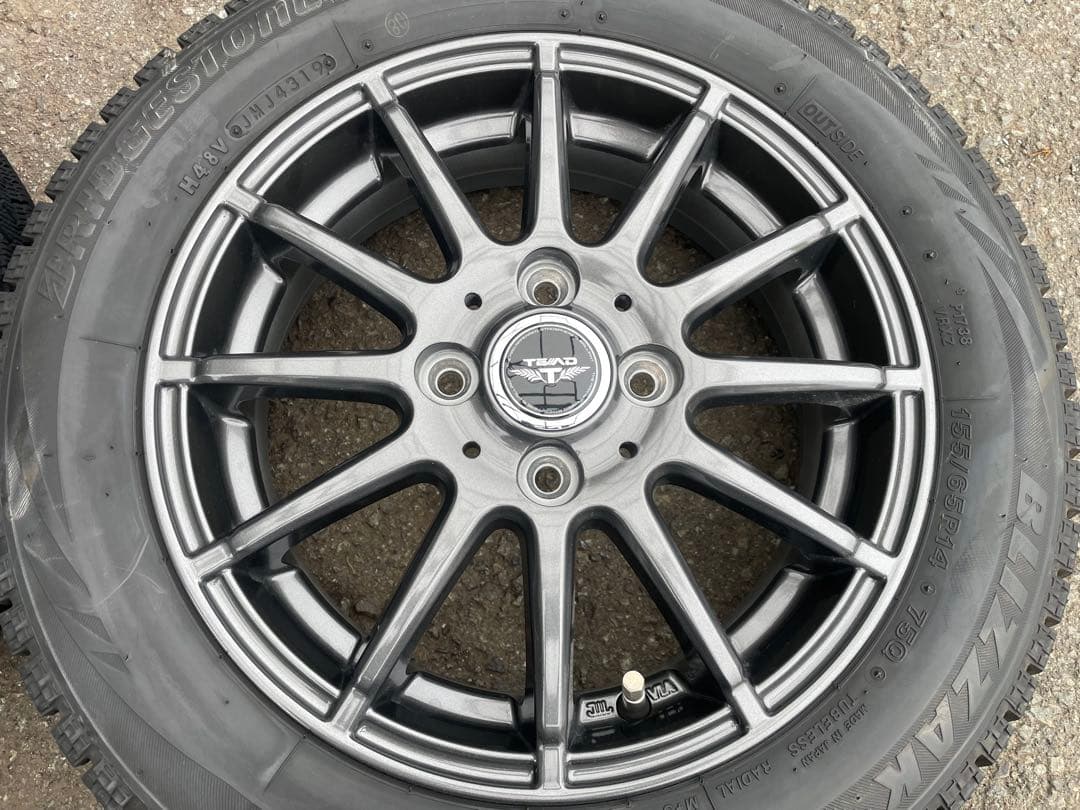 中古スタッドレスセット！TEAD×BS ブリザック VRX 155/65R14付
