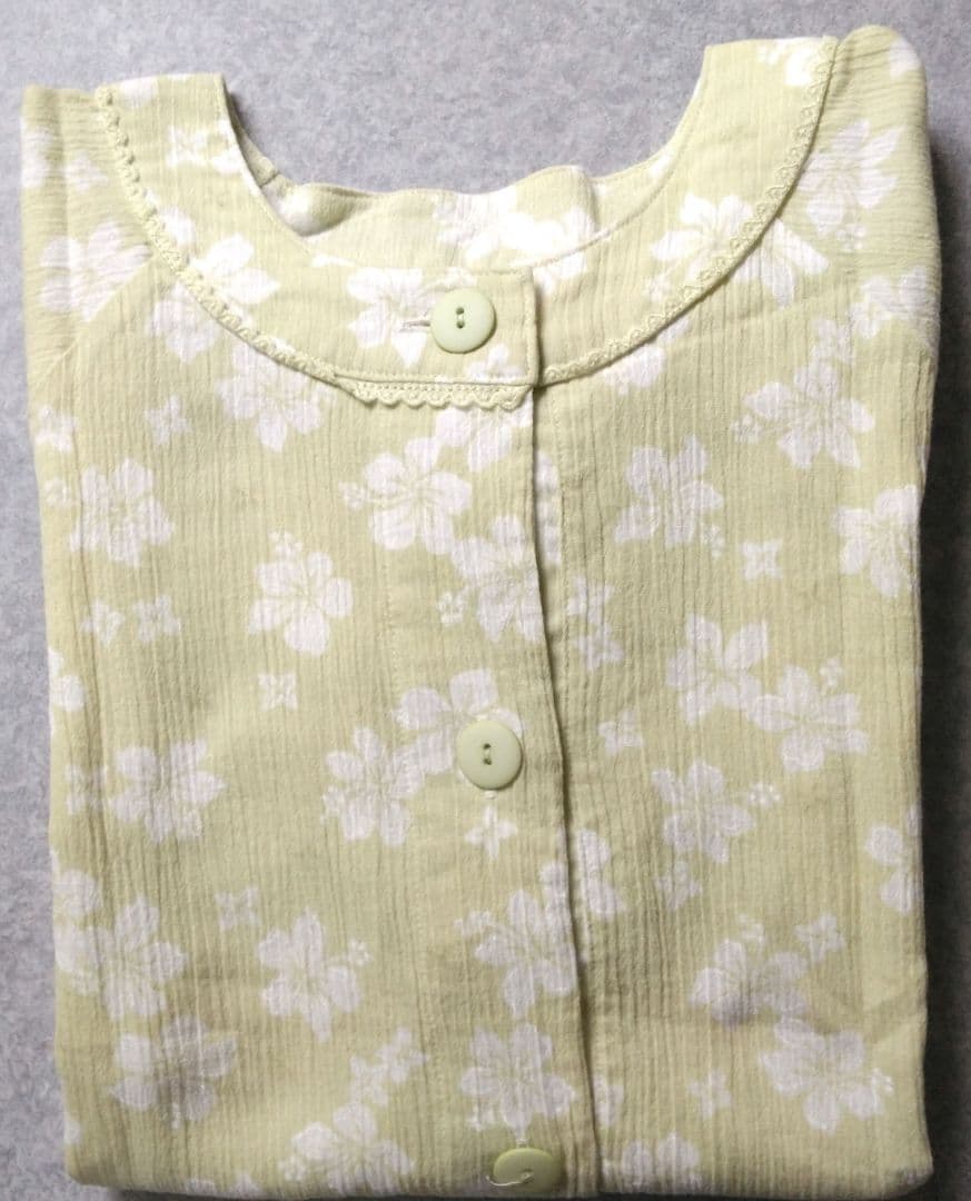 ワコール　グランダー　レディースパジャマ　ワンピース　綿麻混　日本製