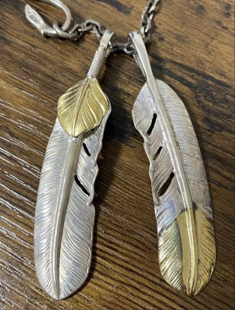 【キムタクセット】上金ハート＆先金フェザーチェーン、メタルセット