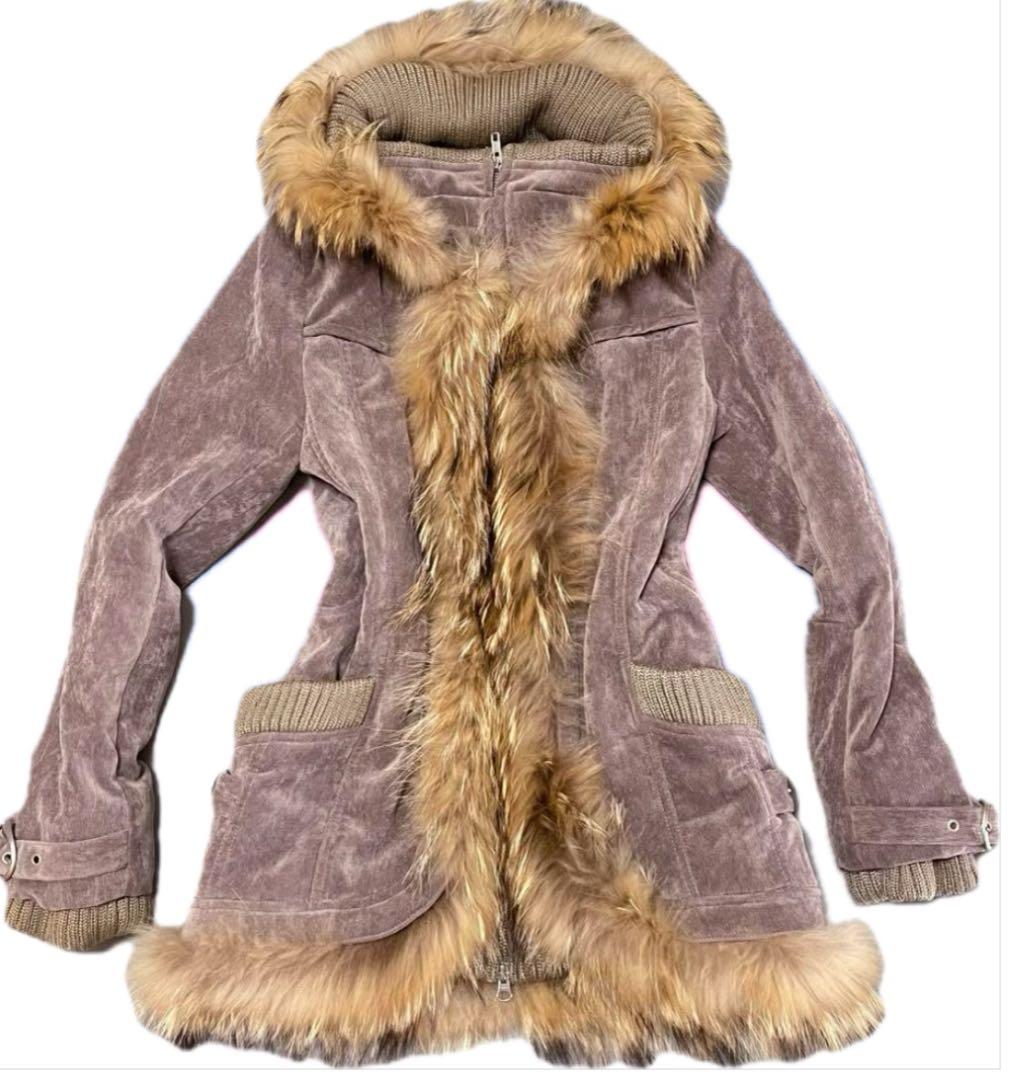 ファー　ミリタリージャケット　グランジ　古着　y2k レディース　メンズ