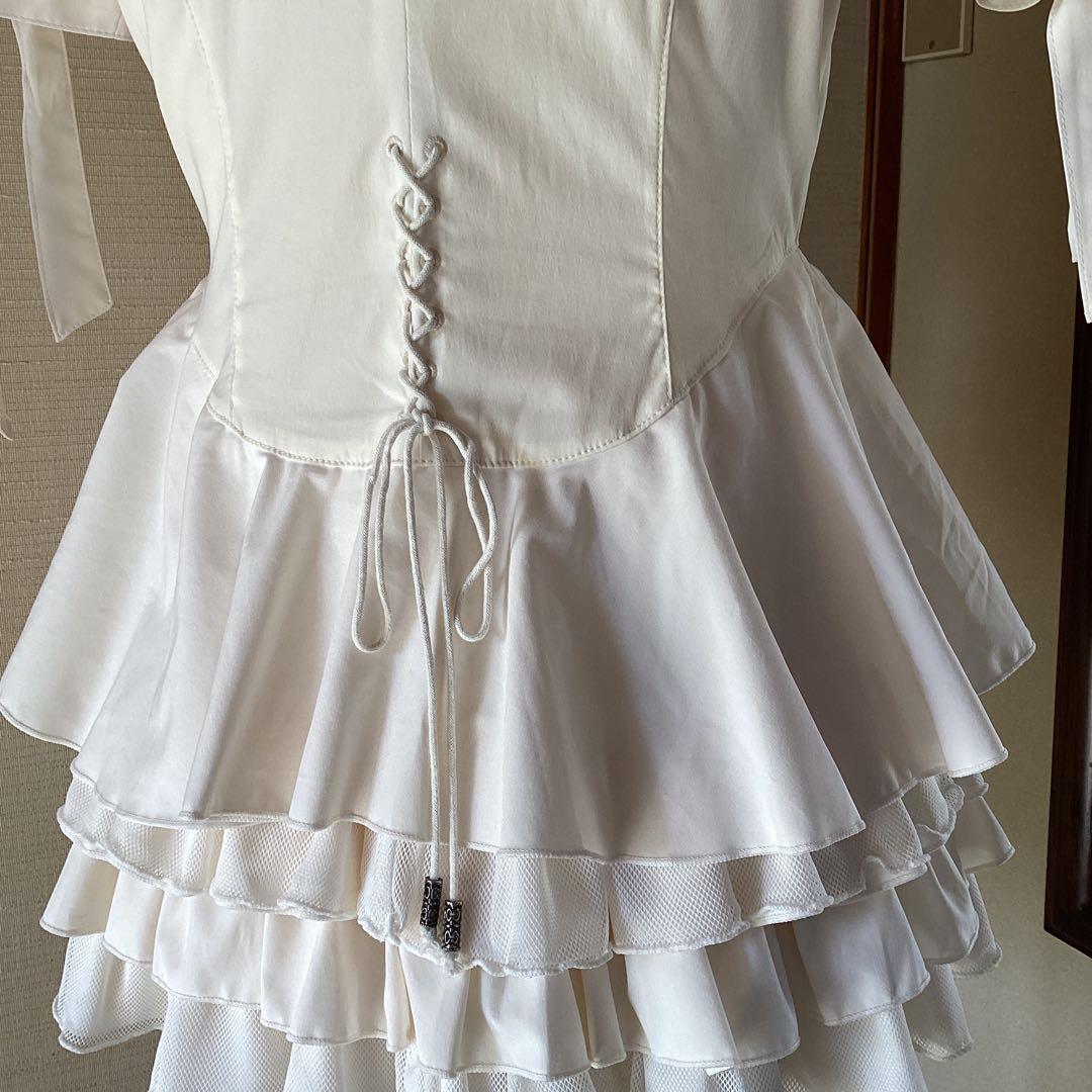 極美品！OZZ Croceアイボリー フリル ロングブラウス［商品番号10］