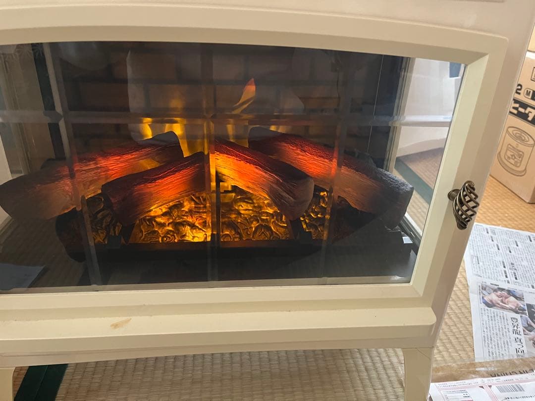 【極美品】QVC 暖炉型ファンヒーター DFI-5010-04 リモコン付き