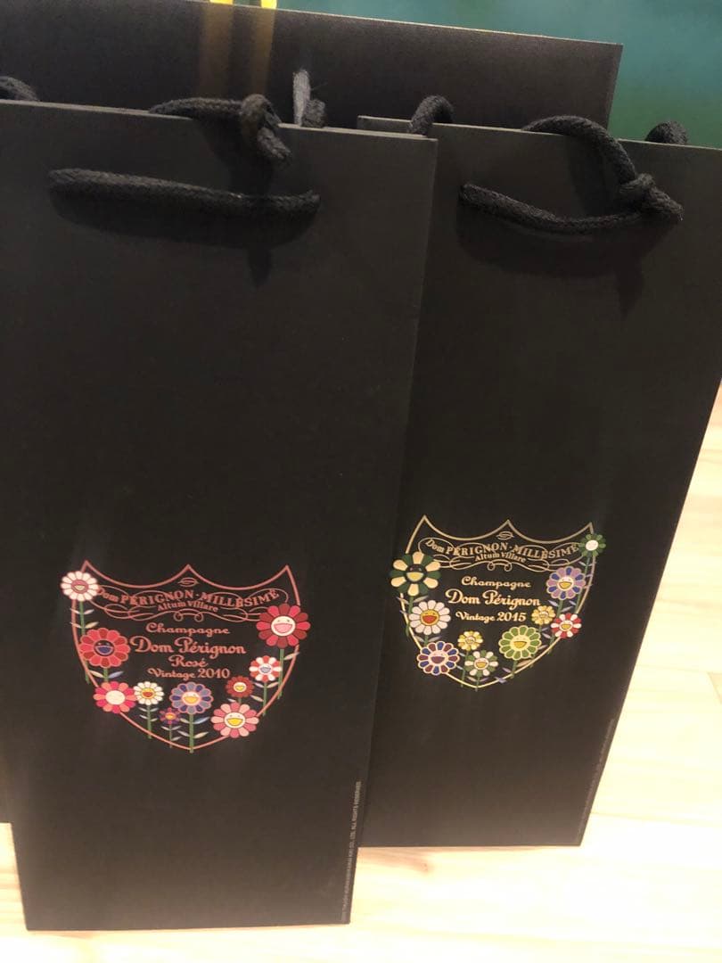 【新品】ドンペリニヨン 村上隆 限定ギフト専用オリジナル袋二枚、オリジナル大袋