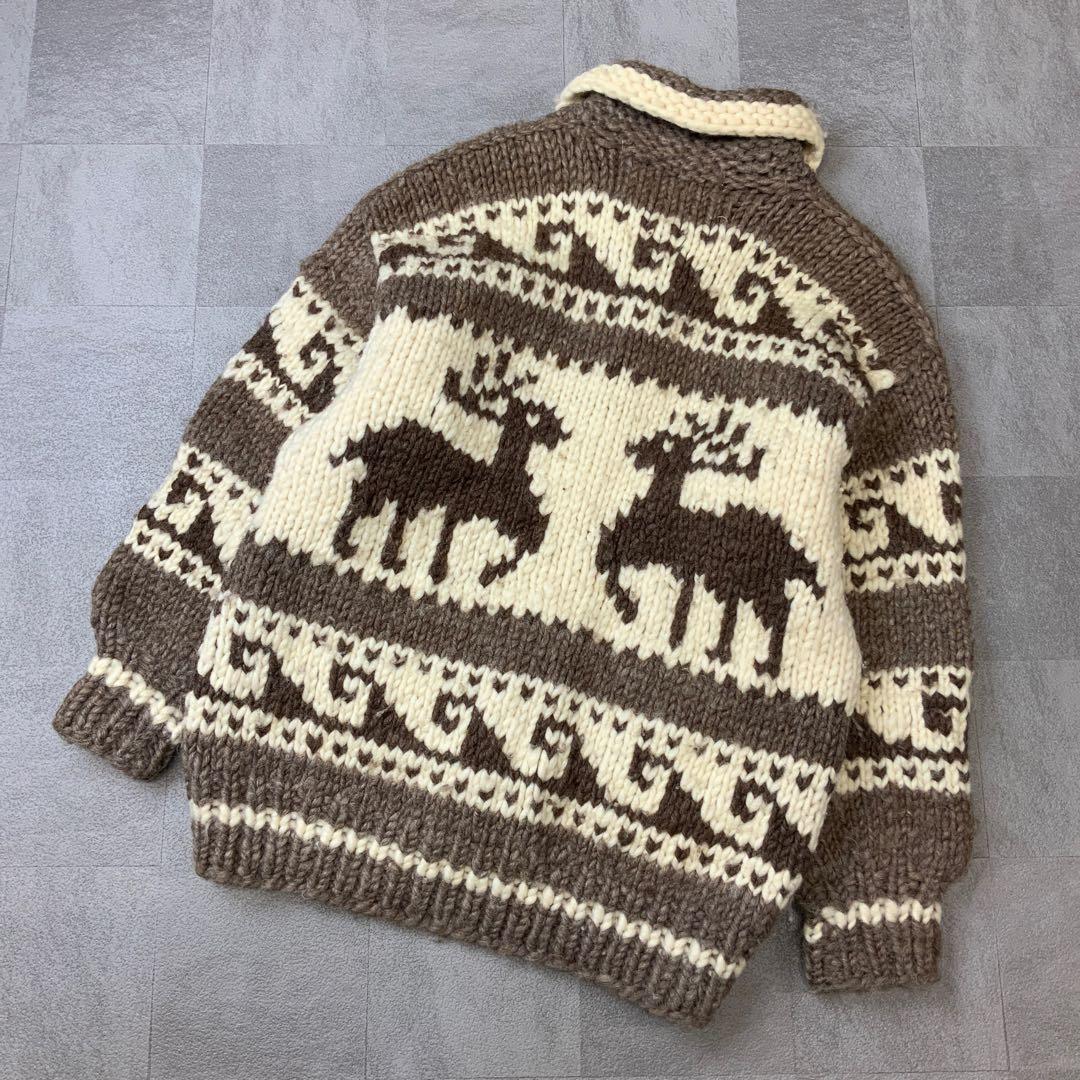 90‘s カナダ製 NATIVE SWEATER カウチンニットカーディガン