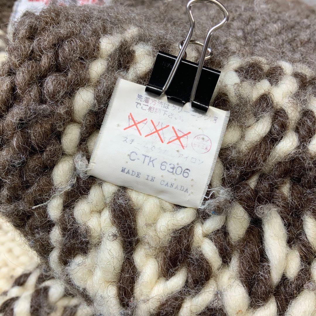90‘s カナダ製 NATIVE SWEATER カウチンニットカーディガン