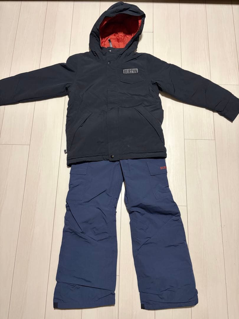 BURTON キッズ ジュニア スノーボードウェア 上下　サイズM 黒/紺