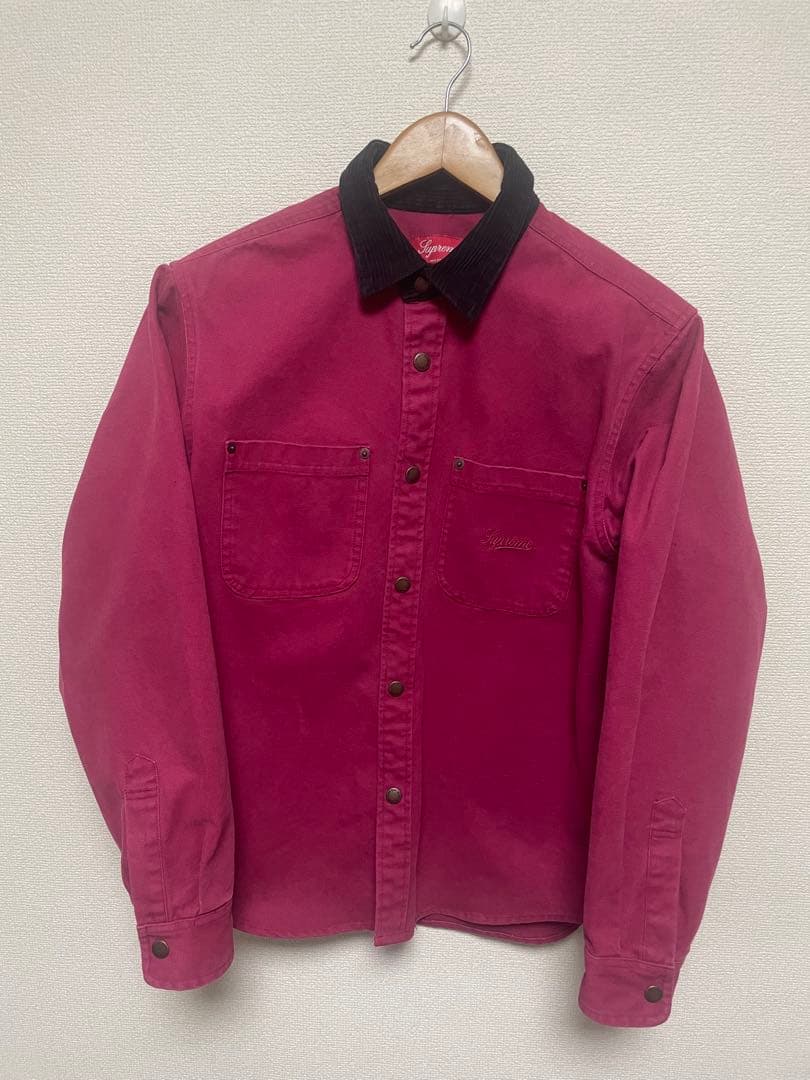 トップス Supreme Script Canvas Snap Shirt S