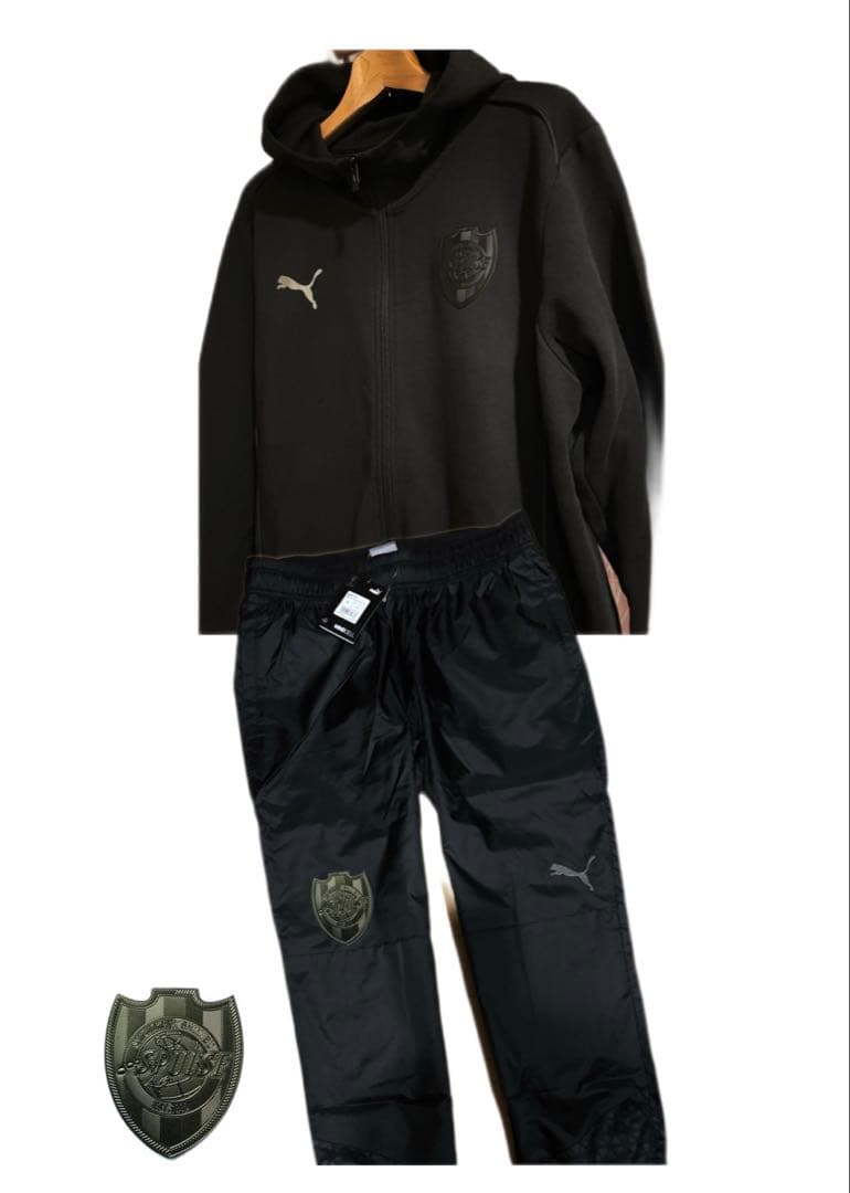 PUMA×エスパルストレーニングフードジャケット美品＆ウインドパンツ新品 XL