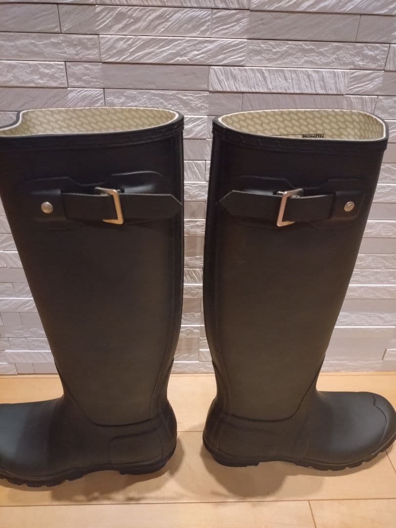 【最終価格】HUNTER ブラック 長靴 バックル付き　　 ハンター２５センチ