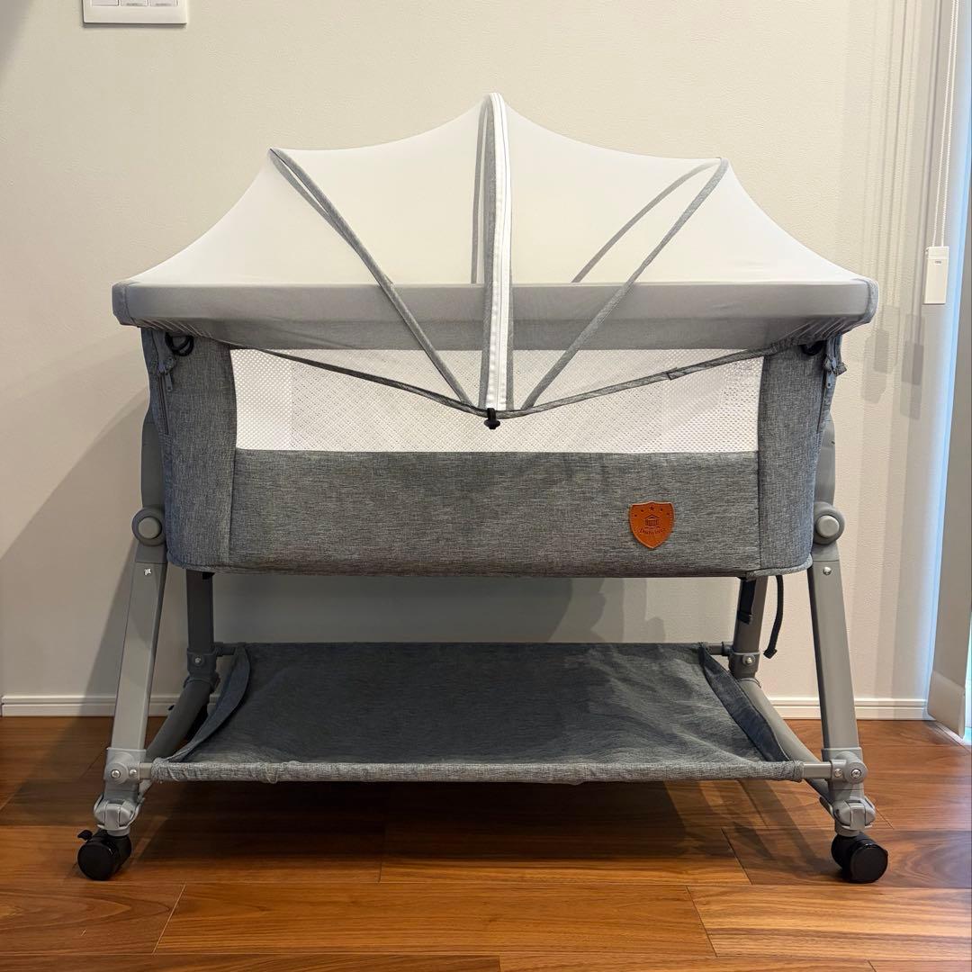 Dulumer 3IN 1 ベビーベッド 折りたたみ式 添い寝 ゆりかご 移動式