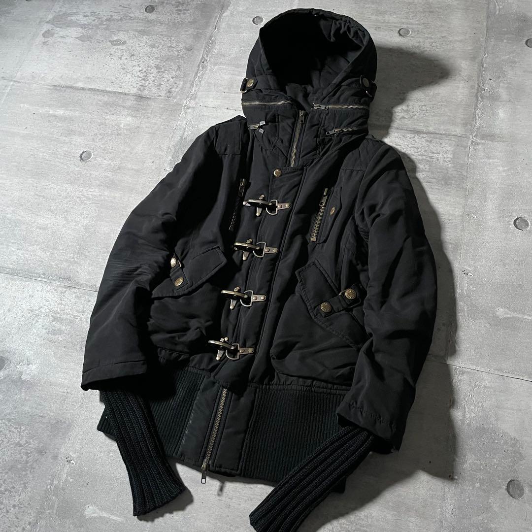 y2k opium ファイャーマンジャケット 超絶ギミック 重厚感 パンク 平成