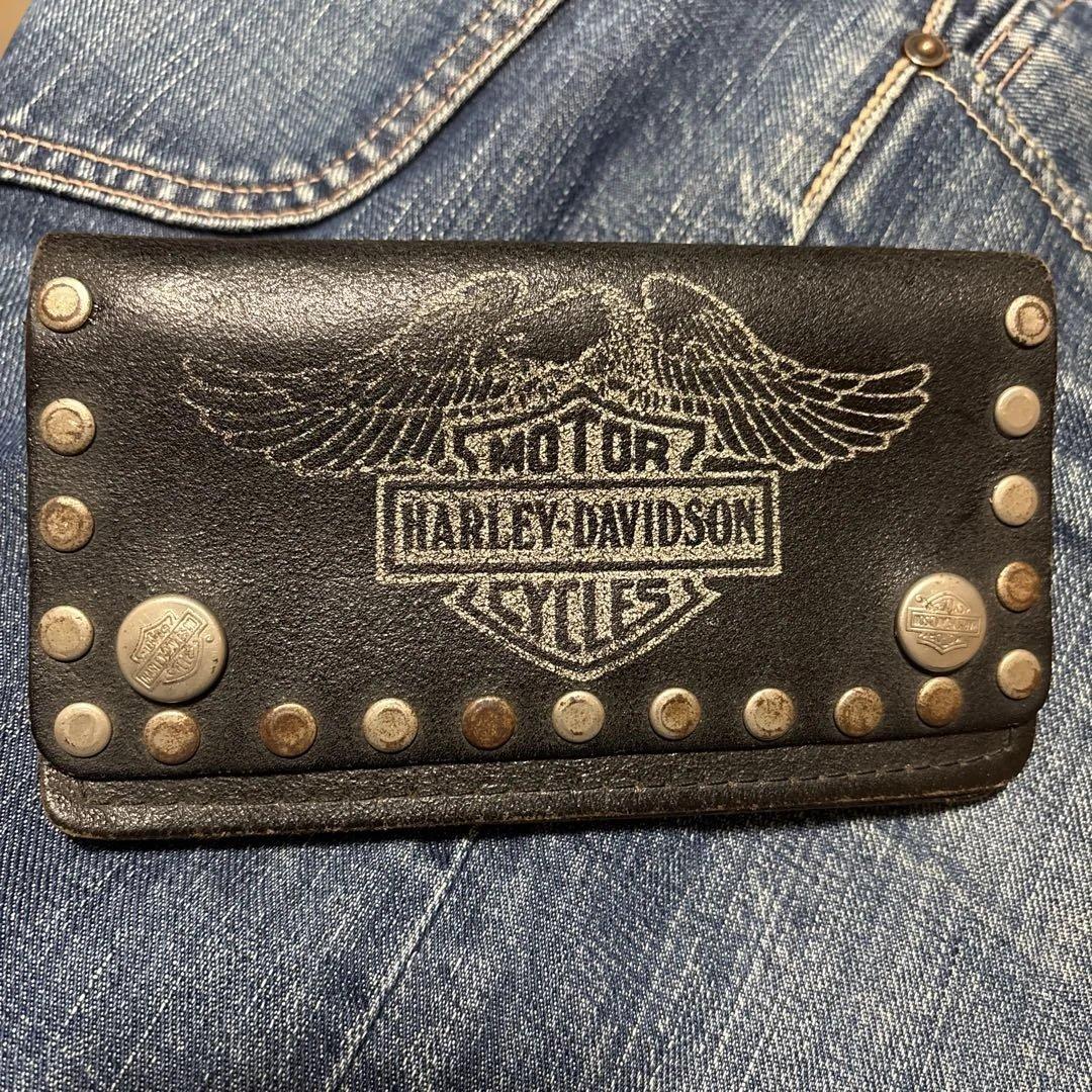 ハーレーダビッドソン　純正　トラッカーウォレット　スタッズ