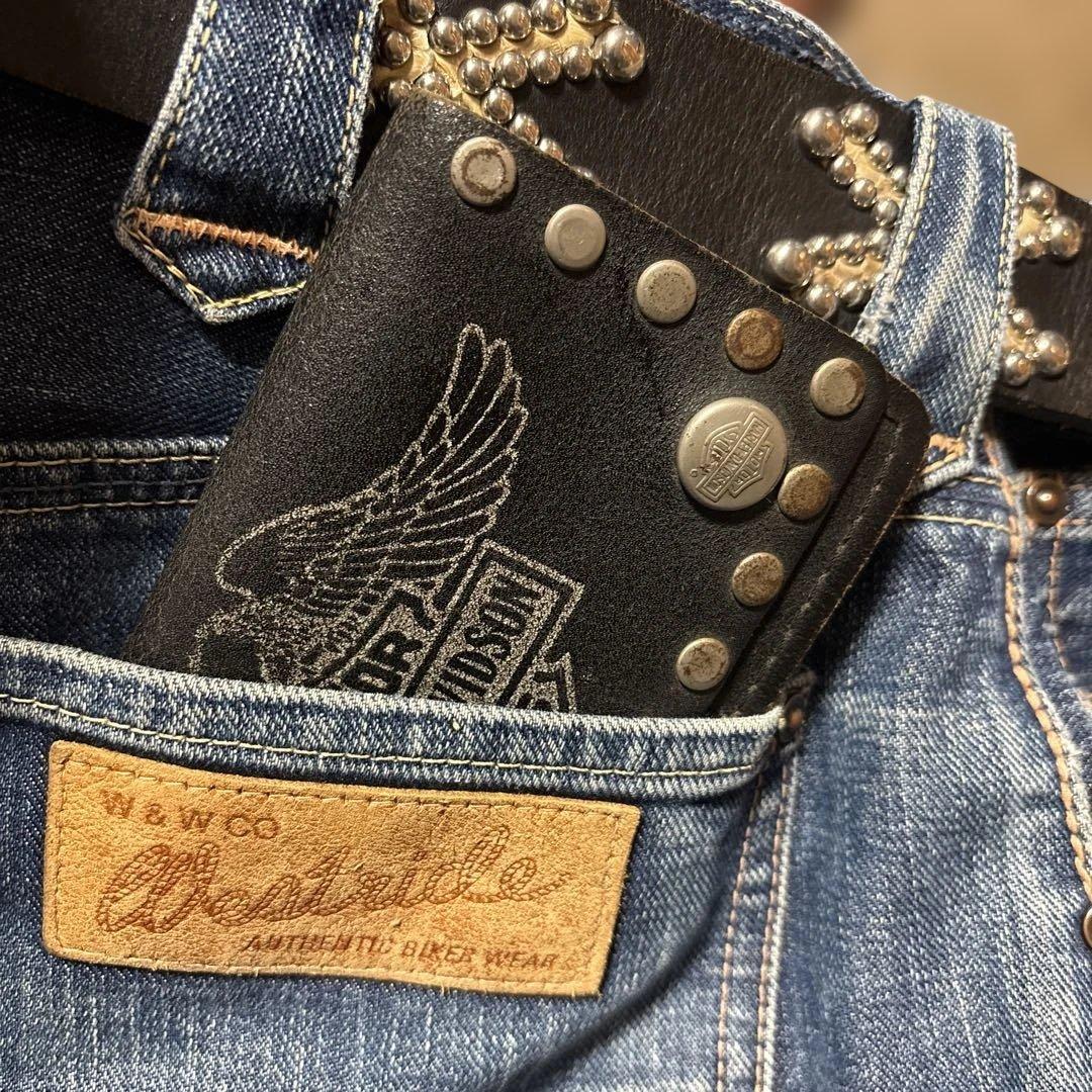 ハーレーダビッドソン　純正　トラッカーウォレット　スタッズ