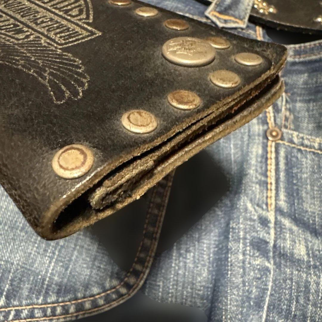 ハーレーダビッドソン　純正　トラッカーウォレット　スタッズ