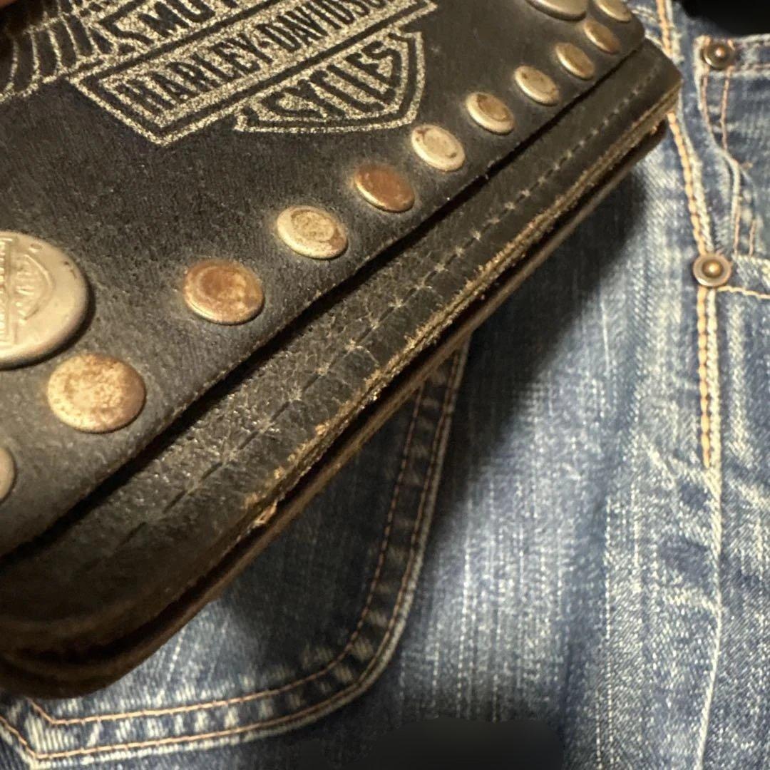 ハーレーダビッドソン　純正　トラッカーウォレット　スタッズ