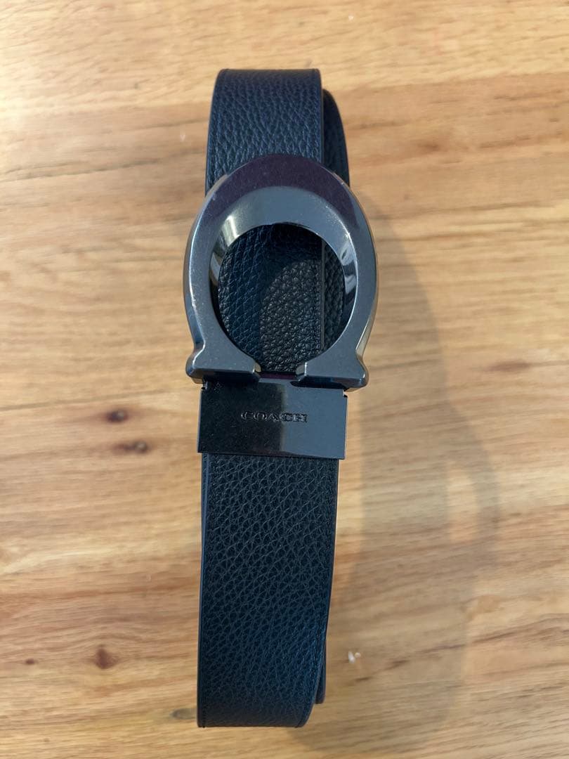 COACH ベルト シグネチャー バックル カット トゥ サイズ リバーシブル