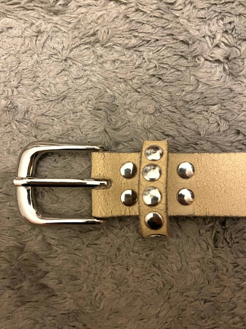 Jaded london スター スタッズ ベルト レザー 白