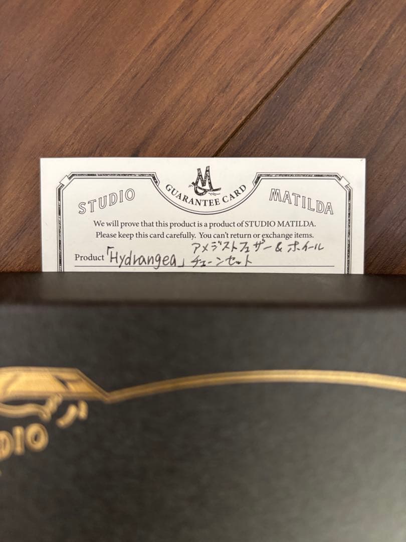 Studio Matilda 上銀アメジスト付きフェザー　“Hydragen