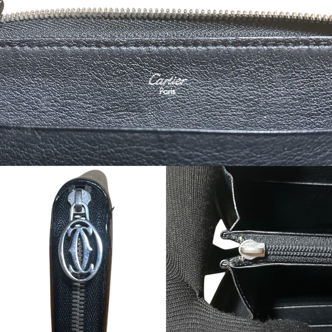 カルティエ　Cartie 長財布　ハッピーバースデー　ブラックラウンドファスナー