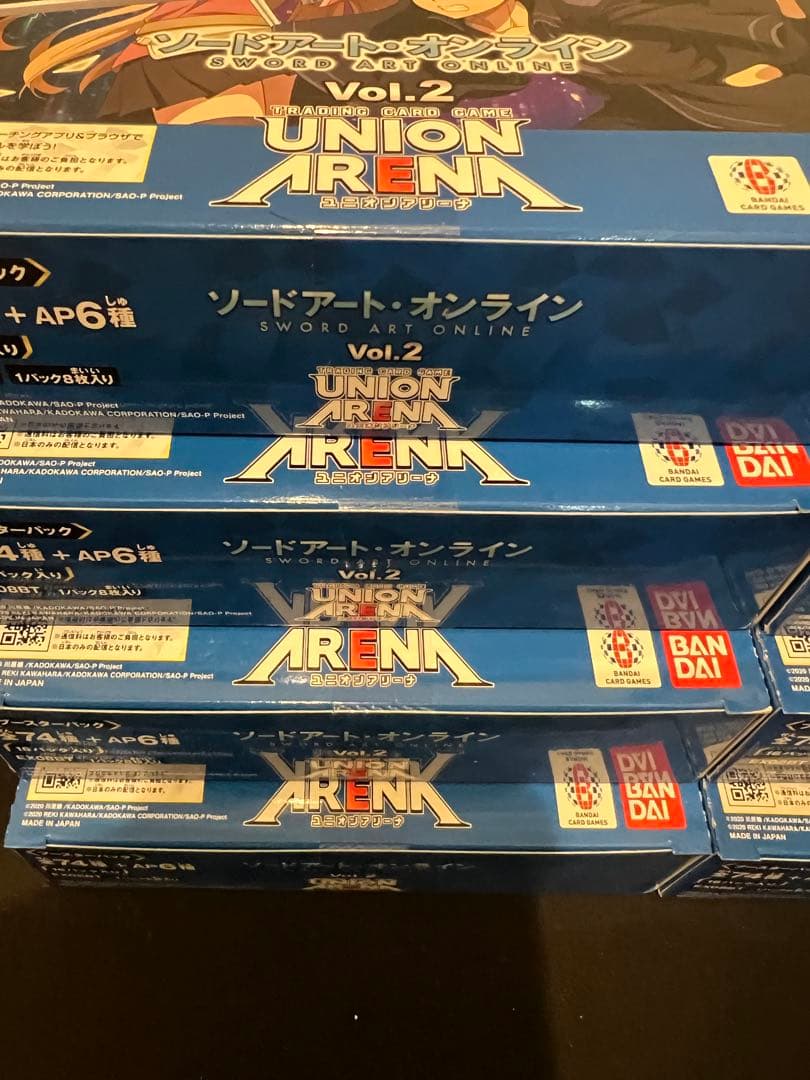 ユニオンアリーナ　ソードアート・オンラインvol.2 8Box　テープ付き