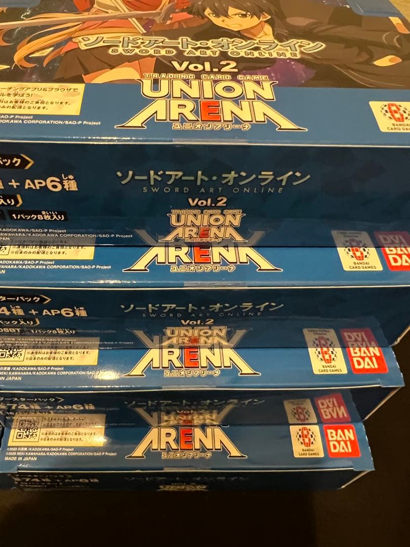 ユニオンアリーナ　ソードアート・オンラインvol.2 8Box　テープ付き