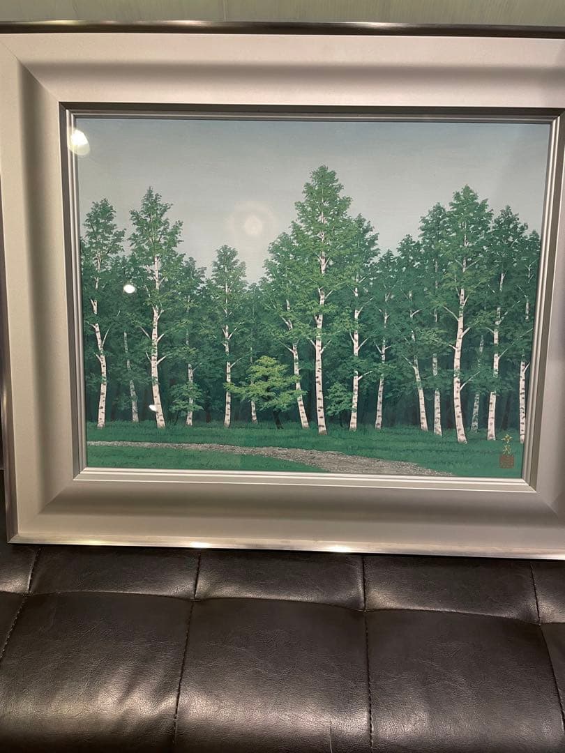 新品　実力作家　遠山幸男　【緑韻】日本画　1０号　共シール