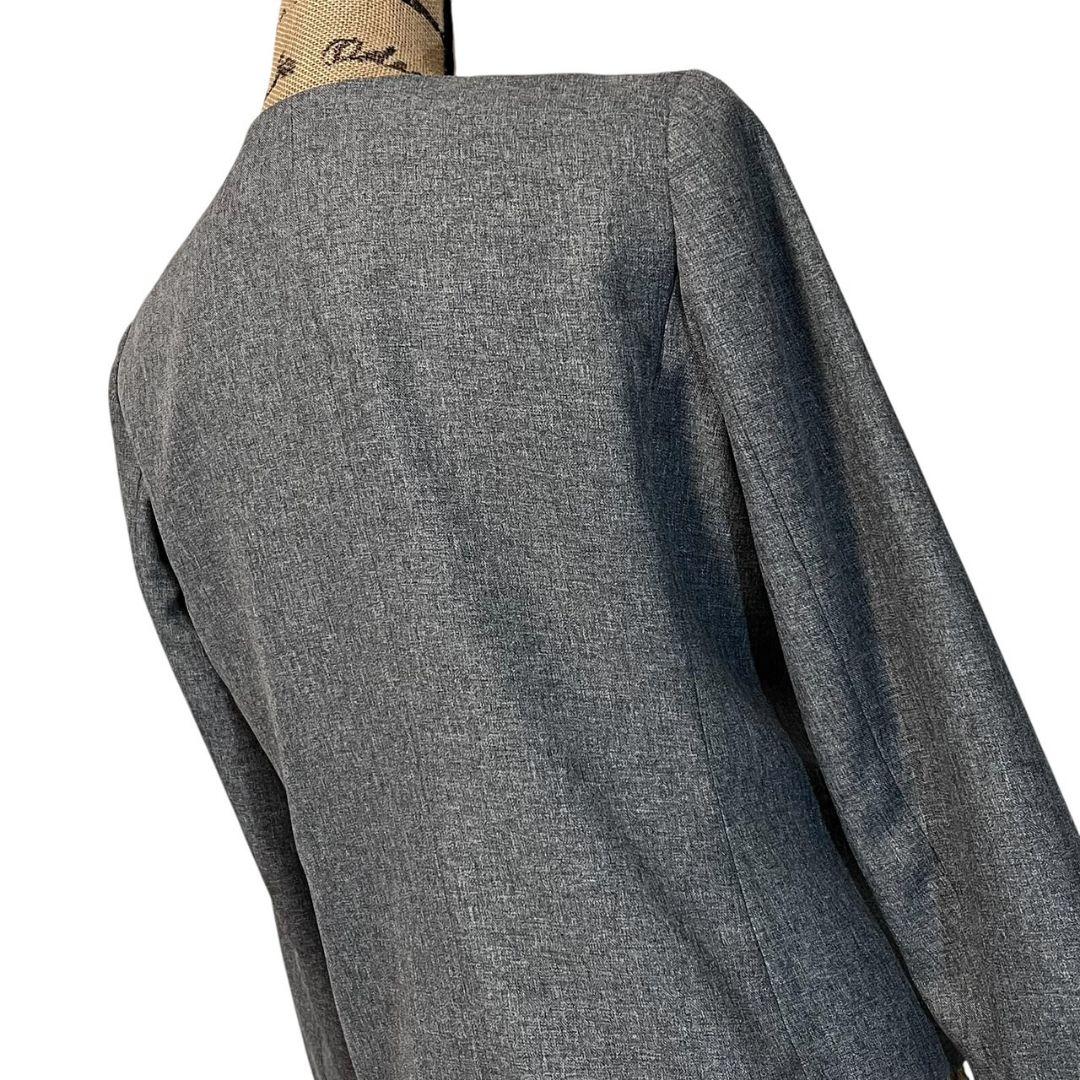 【美品】【洗える】【L】a.v.v ノーカラースーツセットアップ レディース