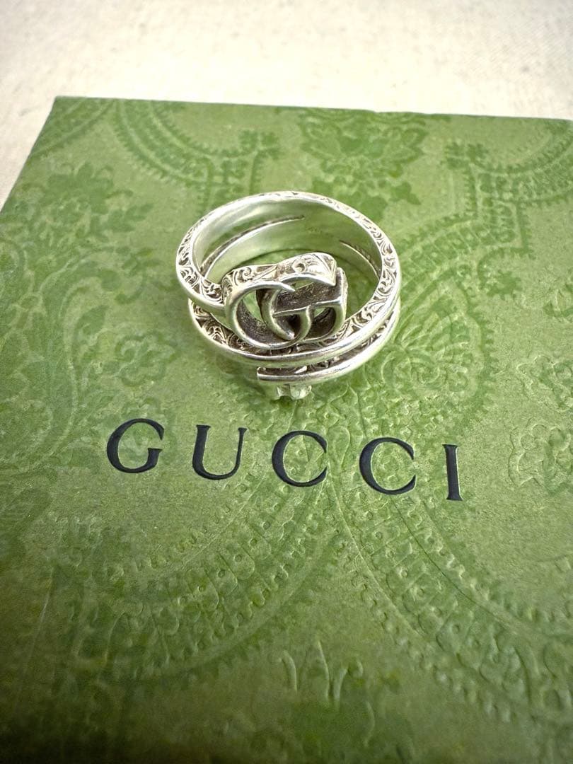 【美品】　GUCCI 指輪　ダブルG キーモチーフリング　17号