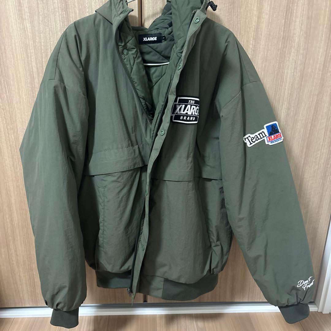 XLARGE ナイロンジャケット オリーブ色