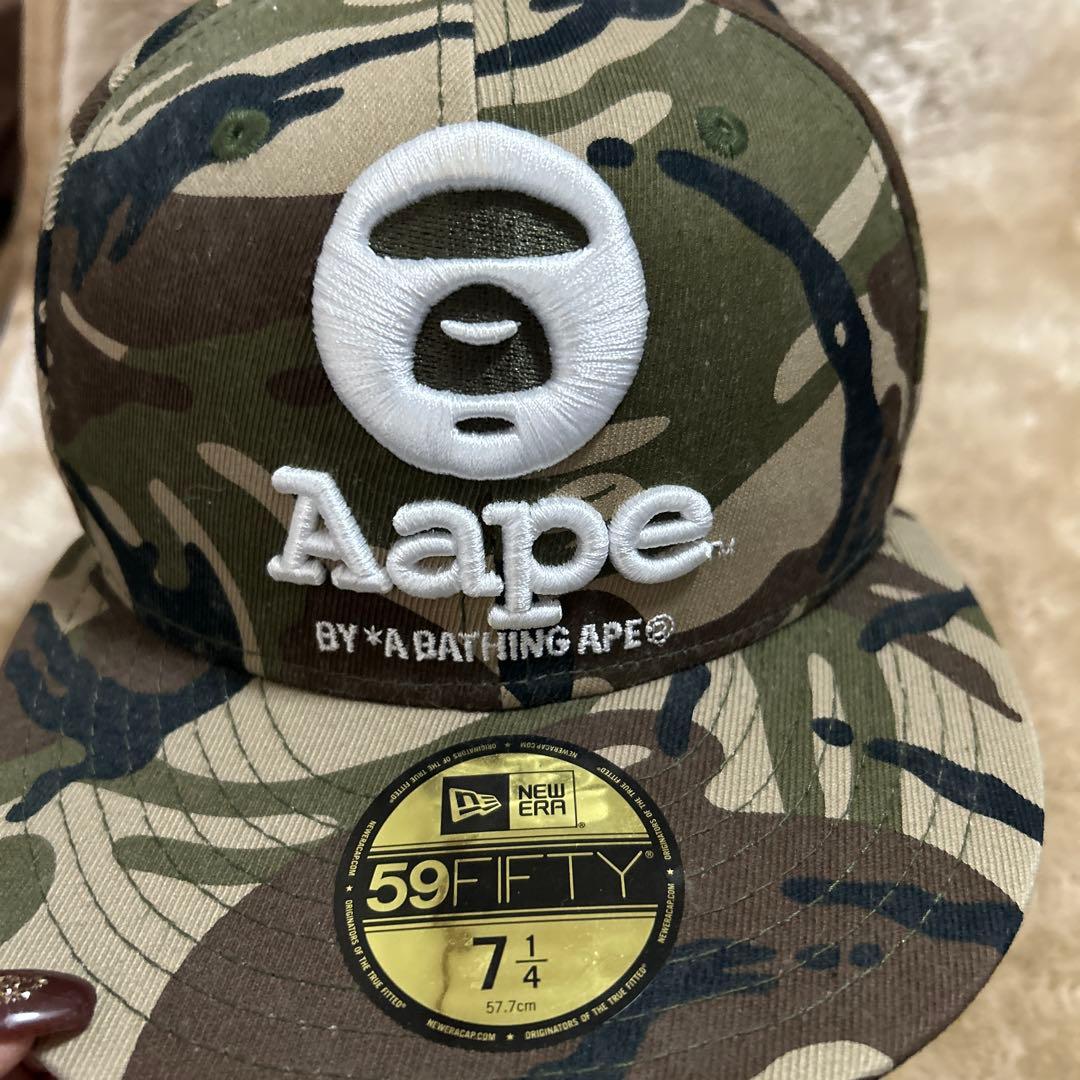 咲来  Aape 59FIFTY キャップ 迷彩 7 1/4