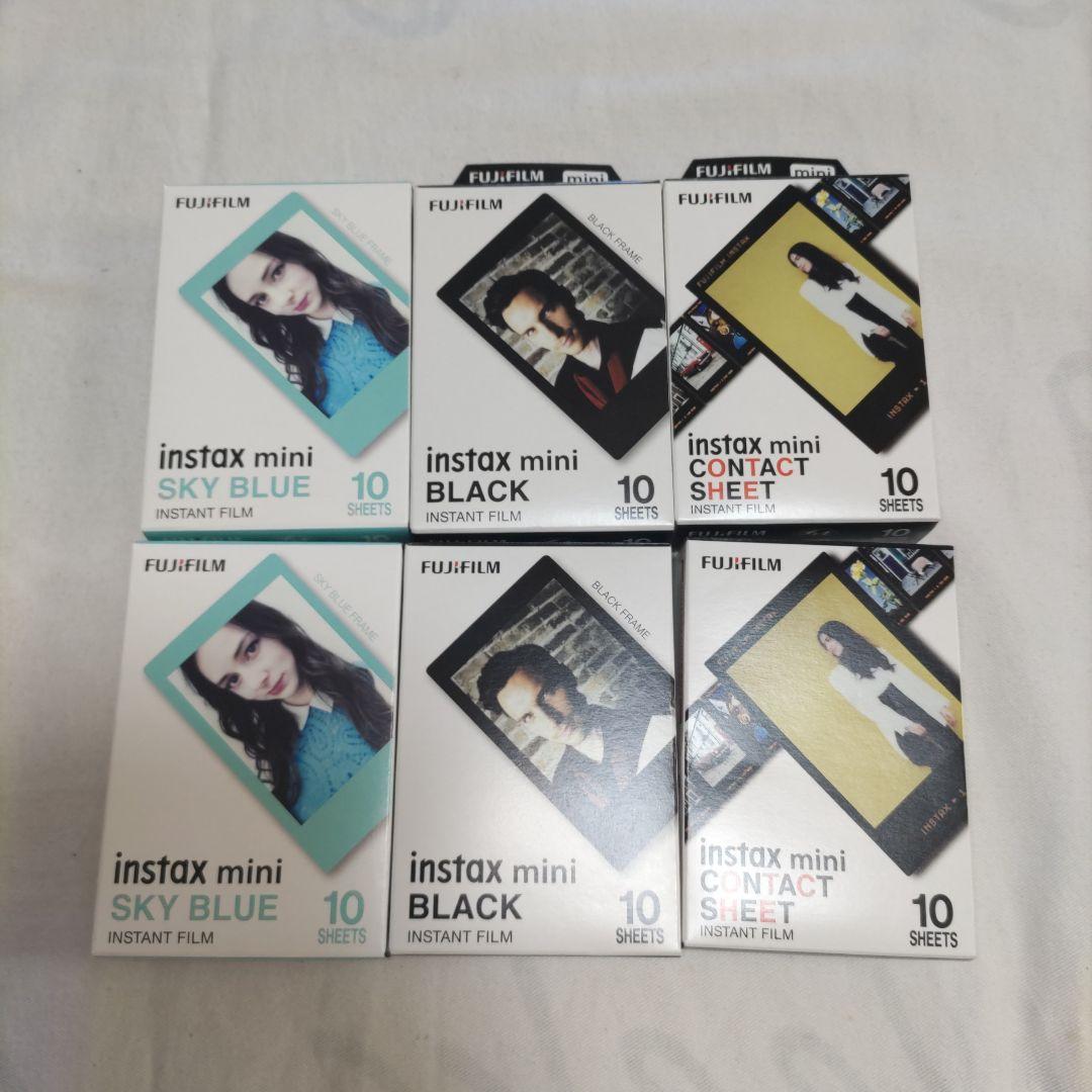 新品　チェキ　instax mini 10シート　コンタクトシート　スカイブルー