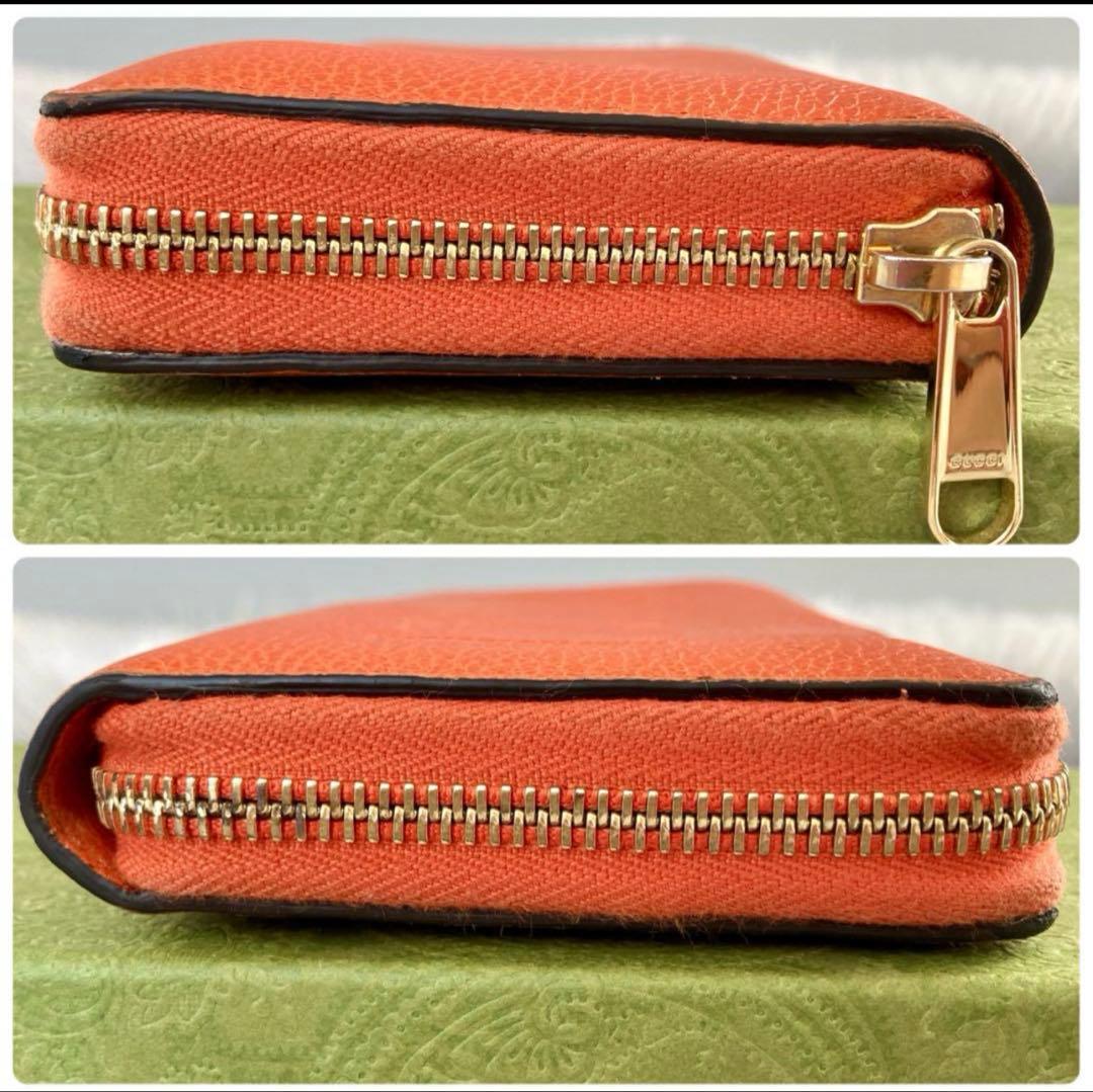 ノ*ラ様 GUCCI オレンジレザー長財布