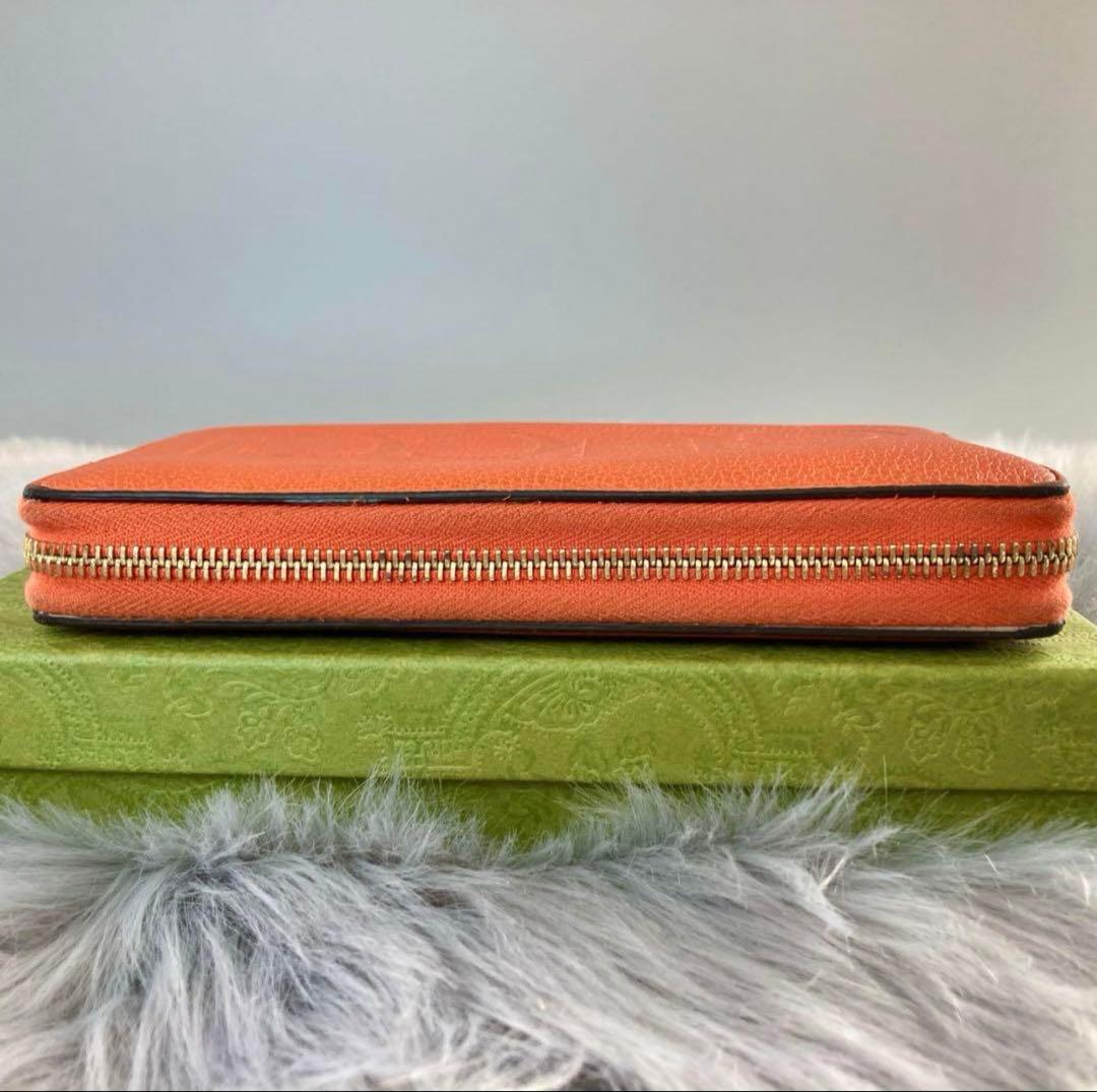 ノ*ラ様 GUCCI オレンジレザー長財布