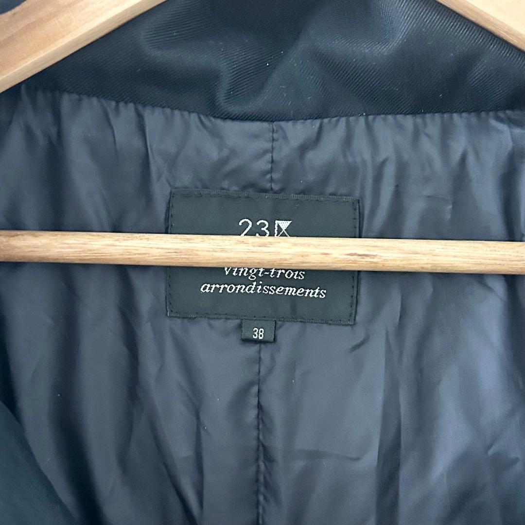 23区 シレータフタロングダウンコート　ネイビー　38