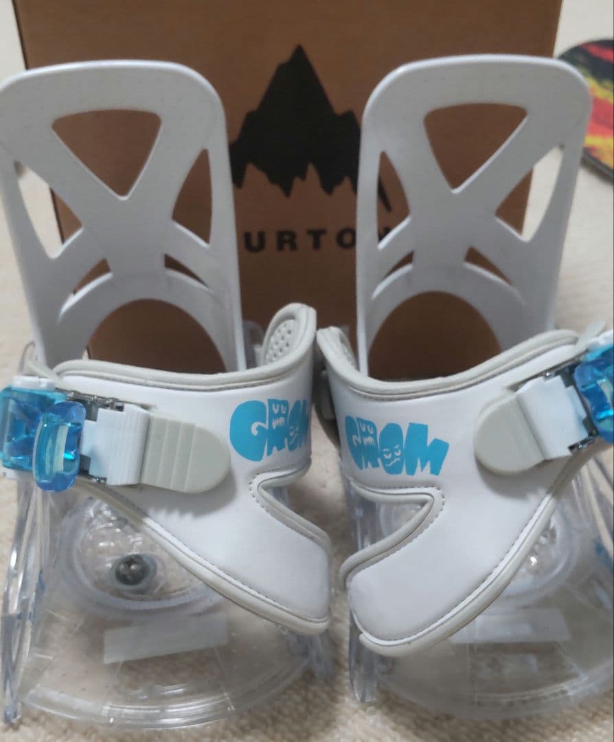 BURTON GROM ビンディング ホワイト/ブルー　キッズ