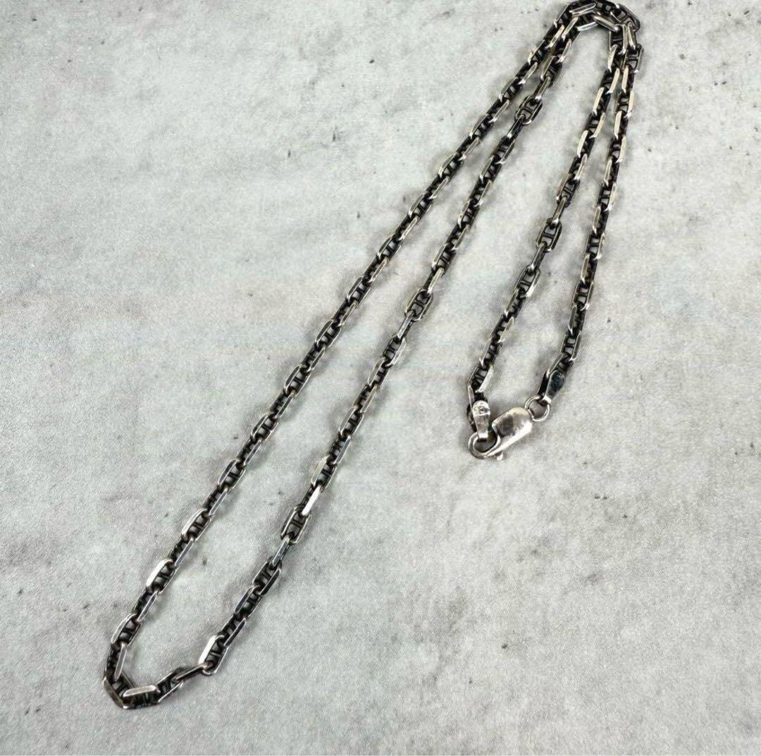 VINTAGE イタリア製 アンカーチェーンネックレス シルバー925
