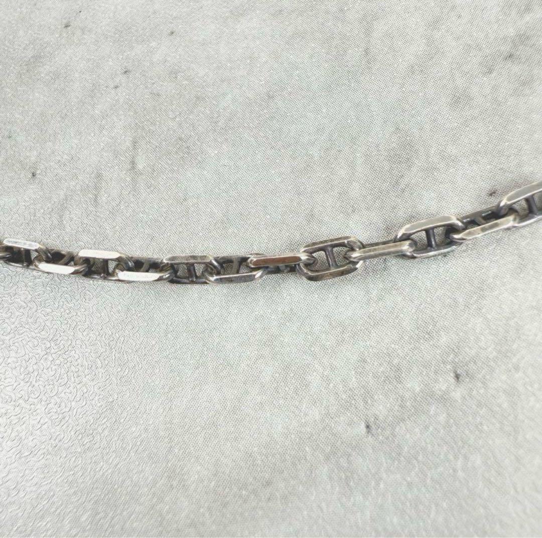 VINTAGE イタリア製 アンカーチェーンネックレス シルバー925