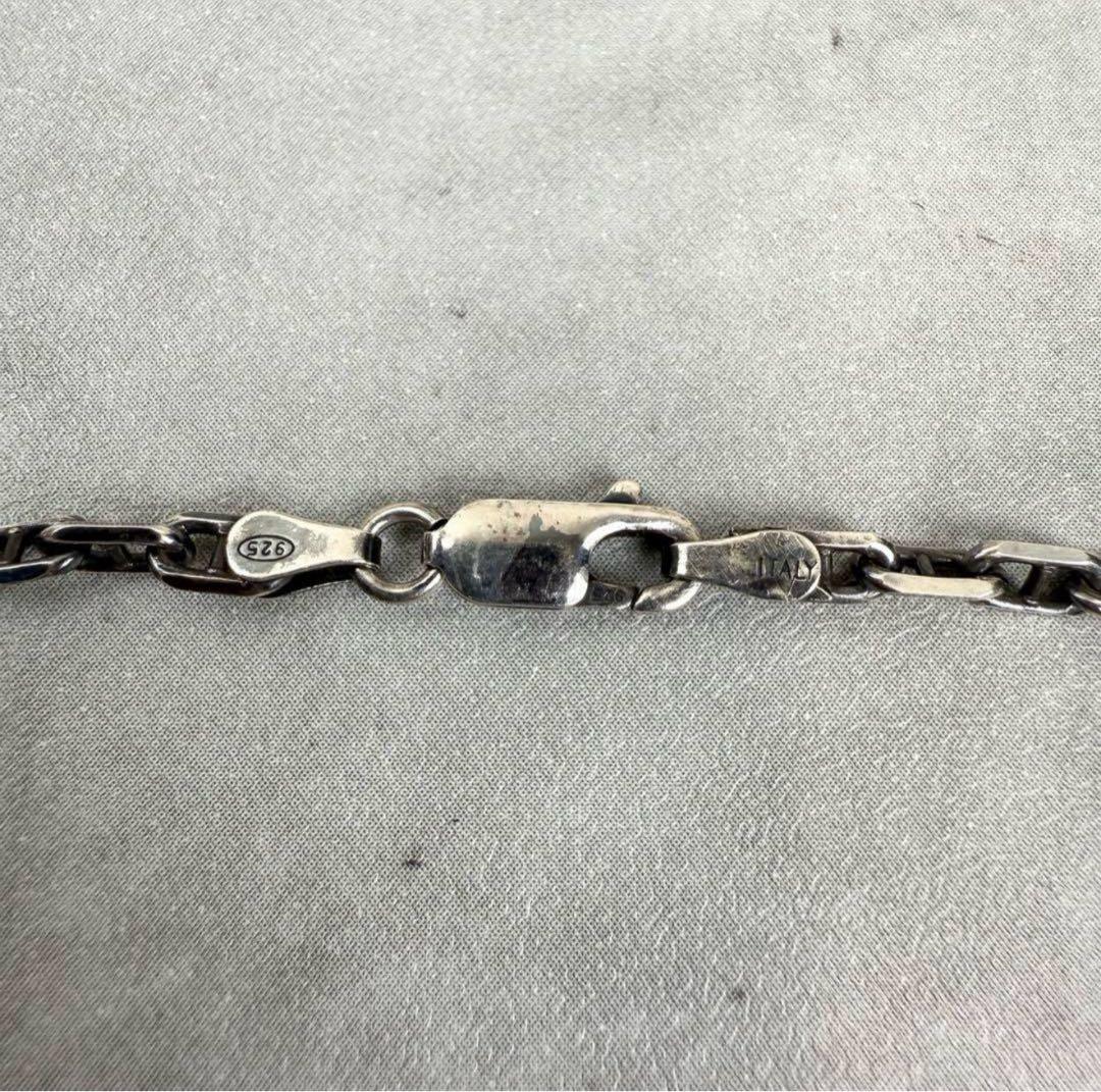 VINTAGE イタリア製 アンカーチェーンネックレス シルバー925