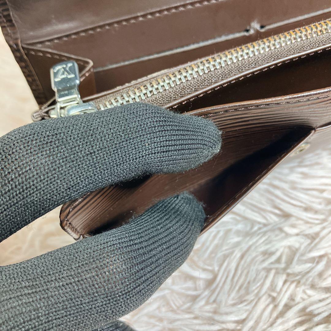 超美品 ルイヴィトン エピ ポルトフォイユ サラ ブラウン クレディ モネ