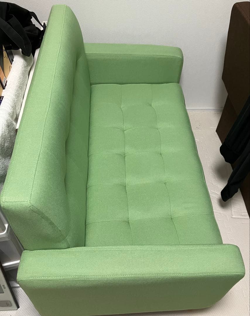 2人掛けソファ ソファー 2Pソファ PUレザー ソファ ファブリック 肘付き