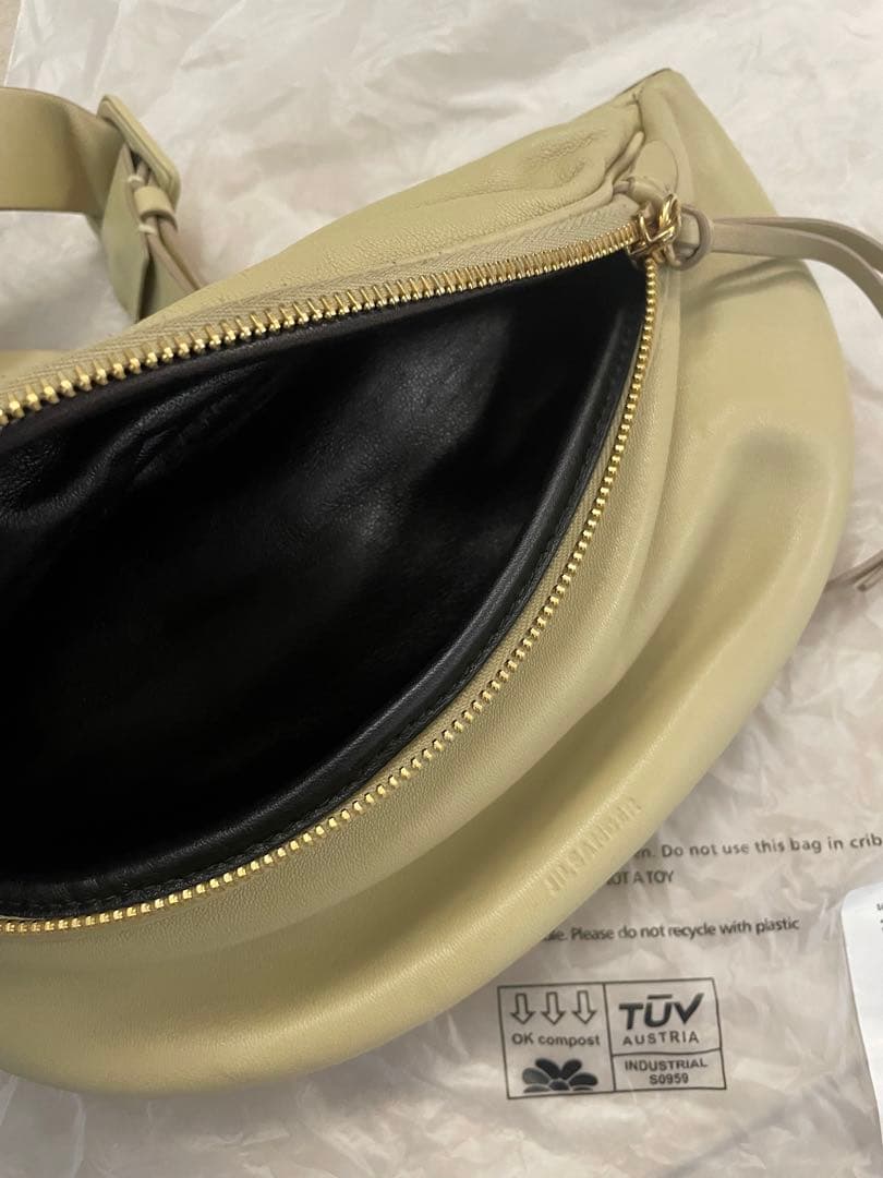 JIL SANDER クリーム　バター　ボディバッグ