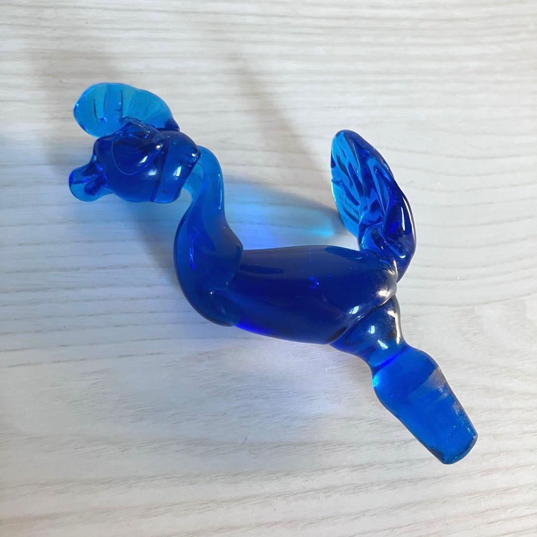 2【倉敷ガラス】小谷眞三 鶏栓の青瓶