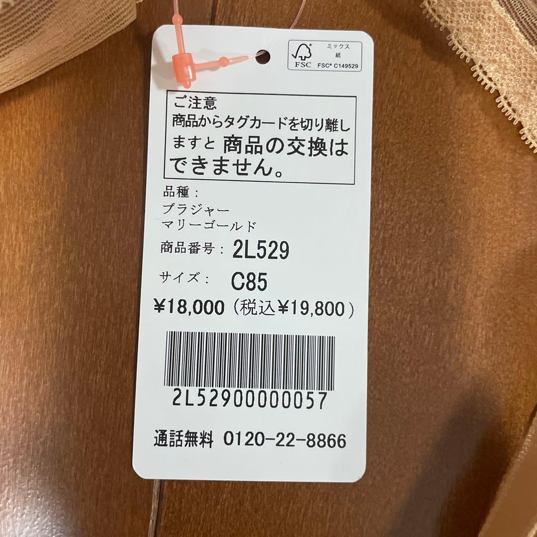 【タグ付き未使用】ダイアナレースブラジャー C85マリーゴールド