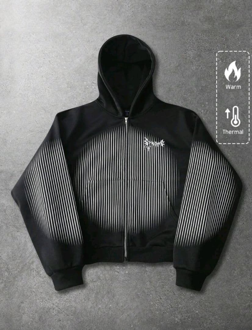 ジップパーカー y2k opium ストリート 海外カジュアル グランジ L