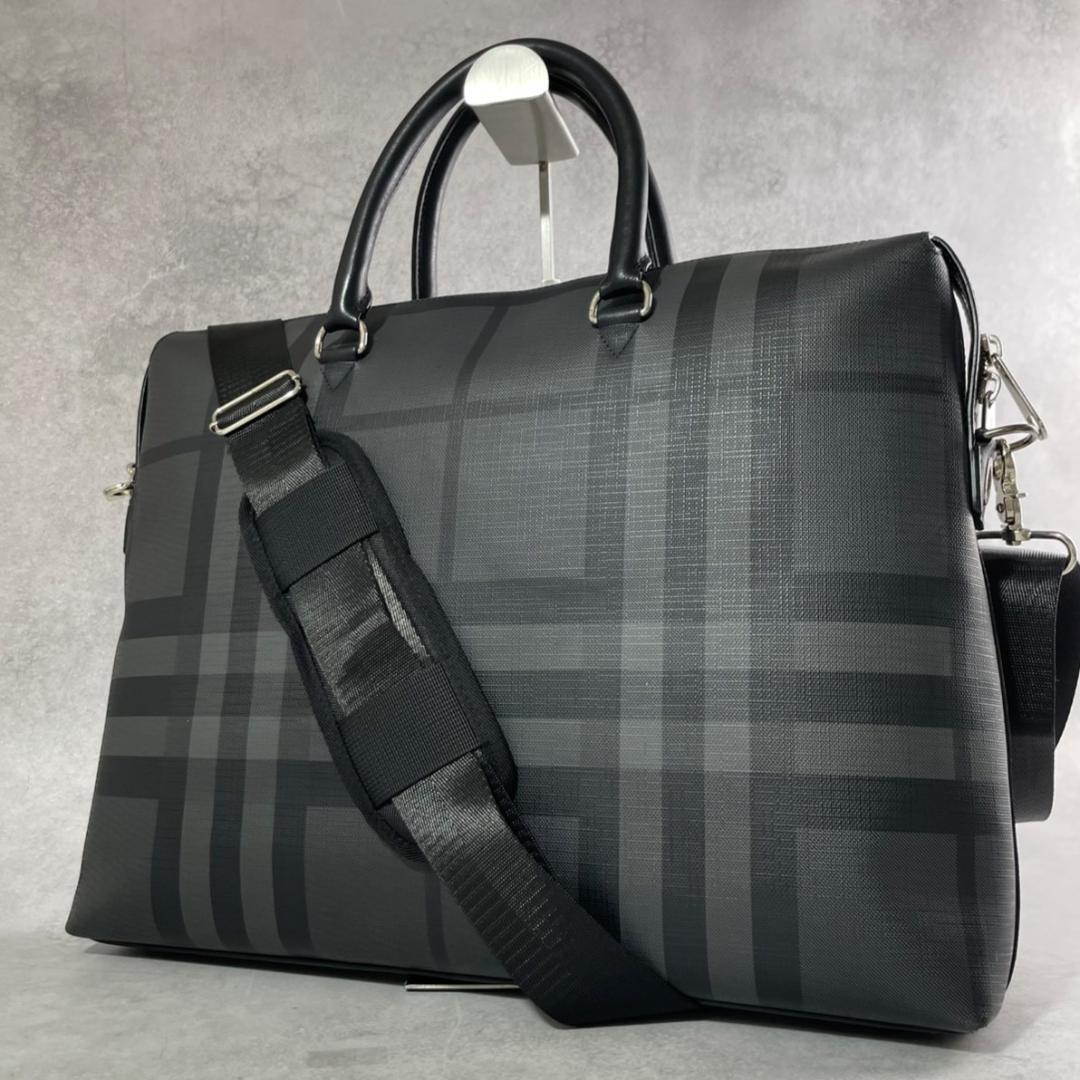 美品✨ BURBERRY チェック柄 2way ブリーフケース ビジネスバッグ