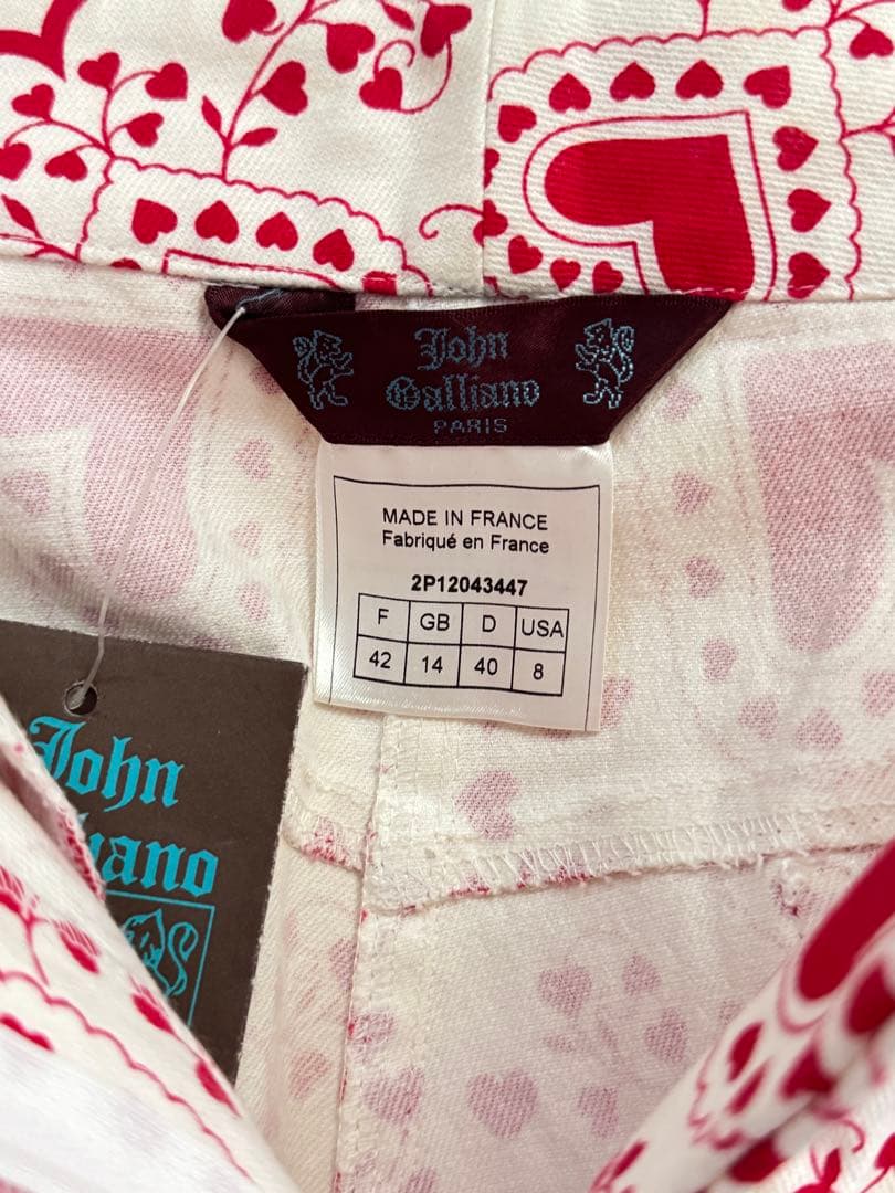 John Galliano 1997 バンダナ模様　ハート　パンツ